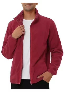 Brand new 🎉 Lars Amadeus Men's Winter Solid Color Long Sleeved Full-Zip Fleece Jacket ❤️ -Cheap Lars Amadeus Shop Belk 2225