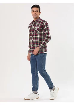 Cheap 👍 Lars Amadeus Men's Plaid 👚 Shirts Long Sleeves Button Down Western Casual Checked 👚 Shirt ✨ -Cheap Lars Amadeus Shop Belk 2238