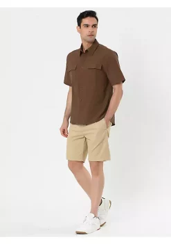 Brand new 💯 Lars Amadeus Men's 🌞 Summer Short Sleeves Button Down Solid 👕 Shirt with Pockets 🎉 -Cheap Lars Amadeus Shop Belk 2249