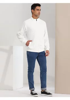 Flash Sale 💯 Lars Amadeus Men's Stand Collar Jacket Zip Up Long Sleeves Solid Color Sweatshirt 💯 -Cheap Lars Amadeus Shop Belk 2264