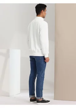 Flash Sale 💯 Lars Amadeus Men's Stand Collar Jacket Zip Up Long Sleeves Solid Color Sweatshirt 💯 -Cheap Lars Amadeus Shop Belk 2265