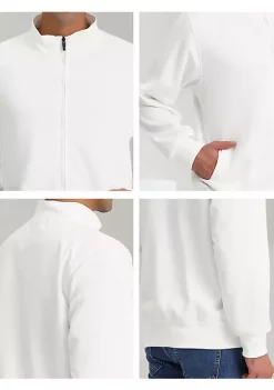 Flash Sale 💯 Lars Amadeus Men's Stand Collar Jacket Zip Up Long Sleeves Solid Color Sweatshirt 💯 -Cheap Lars Amadeus Shop Belk 2266