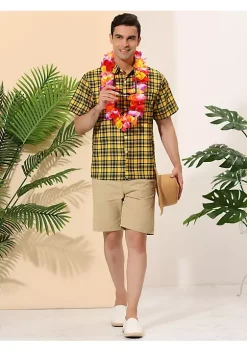 Best reviews of 🔥 Lars Amadeus Men's Classic Plaid 👗 Dress 👕 Shirt Short Sleeve Regular Fit Casual Button Down Checked 👕 Shirts 🎉 -Cheap Lars Amadeus Shop Belk 2283