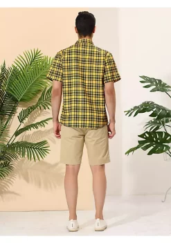 Best reviews of 🔥 Lars Amadeus Men's Classic Plaid 👗 Dress 👕 Shirt Short Sleeve Regular Fit Casual Button Down Checked 👕 Shirts 🎉 -Cheap Lars Amadeus Shop Belk 2285