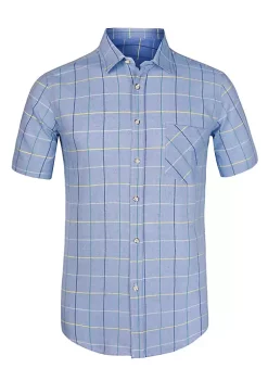 Best reviews of 🔥 Lars Amadeus Men's Classic Plaid 👗 Dress 👕 Shirt Short Sleeve Regular Fit Casual Button Down Checked 👕 Shirts 🎉 -Cheap Lars Amadeus Shop Belk 2289