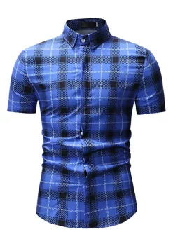 Best reviews of 🔥 Lars Amadeus Men's Classic Plaid 👗 Dress 👕 Shirt Short Sleeve Regular Fit Casual Button Down Checked 👕 Shirts 🎉 -Cheap Lars Amadeus Shop Belk 2292