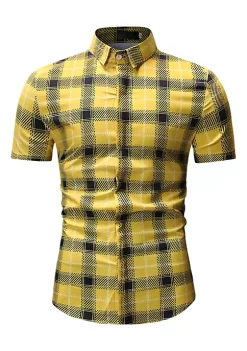 Best reviews of 🔥 Lars Amadeus Men's Classic Plaid 👗 Dress 👕 Shirt Short Sleeve Regular Fit Casual Button Down Checked 👕 Shirts 🎉 -Cheap Lars Amadeus Shop Belk 2296