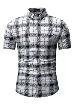 Best reviews of 🔥 Lars Amadeus Men's Classic Plaid 👗 Dress 👕 Shirt Short Sleeve Regular Fit Casual Button Down Checked 👕 Shirts 🎉 -Cheap Lars Amadeus Shop Belk 2300