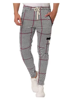 Cheapest ✔️ Lars Amadeus Men's Plaid Joggers Hip Hop Drawstring Athletic Harem Sweatpants Houndstooth Track Pants 😉