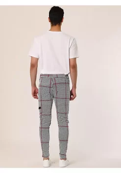 Cheapest ✔️ Lars Amadeus Men's Plaid Joggers Hip Hop Drawstring Athletic Harem Sweatpants Houndstooth Track Pants 😉 -Cheap Lars Amadeus Shop Belk 2338