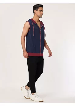 Hot Sale 🤩 Lars Amadeus Men's Hoodies Sleeveless Vest Slim Fit Lightweight Zipper Gym Tank Top 🔔 -Cheap Lars Amadeus Shop Belk 2400