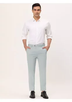 Best deal ✨ Lars Amadeus Men's Business Trousers Solid Color Flat Front 👗 Dress Pants 💯 -Cheap Lars Amadeus Shop Belk 2419