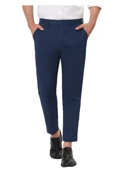 Best deal ✨ Lars Amadeus Men's Business Trousers Solid Color Flat Front 👗 Dress Pants 💯 -Cheap Lars Amadeus Shop Belk 2422