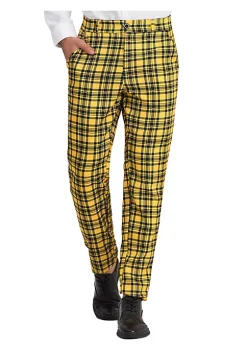 Budget 🤩 Lars Amadeus Men's Plaid Slacks Regular Fit Flat Front Work Prom Checked 👗 Dress Pants ❤️ -Cheap Lars Amadeus Shop Belk 2449