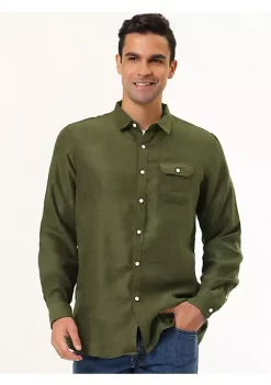 Coupon 🤩 Lars Amadeus Men's Casual Overshirt Long Sleeve Button Down Pockets Solid Brushed Flannel 👚 Shirt 😍 -Cheap Lars Amadeus Shop Belk 2467