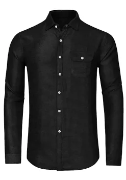 Coupon 🤩 Lars Amadeus Men's Casual Overshirt Long Sleeve Button Down Pockets Solid Brushed Flannel 👚 Shirt 😍 -Cheap Lars Amadeus Shop Belk 2470