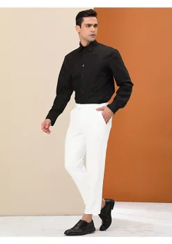 Top 10 🔥 Lars Amadeus Men's Formal Pants Flat Front Skinny Office Prom Cropped 👗 Dress Pants 💯 -Cheap Lars Amadeus Shop Belk 2483