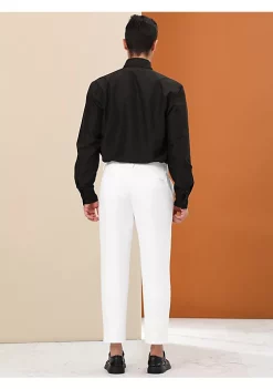 Top 10 🔥 Lars Amadeus Men's Formal Pants Flat Front Skinny Office Prom Cropped 👗 Dress Pants 💯 -Cheap Lars Amadeus Shop Belk 2484