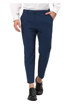 Top 10 🔥 Lars Amadeus Men's Formal Pants Flat Front Skinny Office Prom Cropped 👗 Dress Pants 💯 -Cheap Lars Amadeus Shop Belk 2485