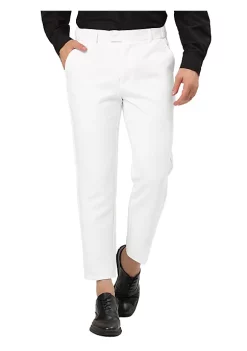 Top 10 🔥 Lars Amadeus Men's Formal Pants Flat Front Skinny Office Prom Cropped 👗 Dress Pants 💯 -Cheap Lars Amadeus Shop Belk 2487