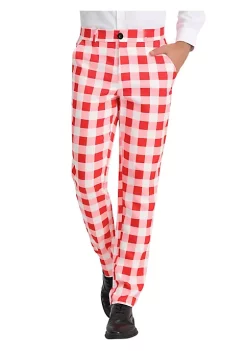 Discount ✨ Lars Amadeus Men's 👗 Dress Plaid Pants Regular Fit Flat Front Checked Business Suit Pants 🎁