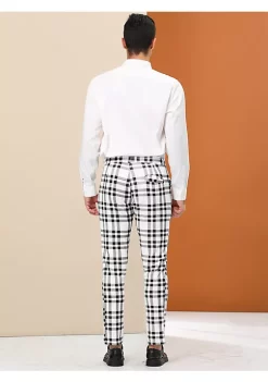 Top 10 🥰 Lars Amadeus Men's Business Plaid Pants Drawstring Checked 👗 Dress Trousers 😉 -Cheap Lars Amadeus Shop Belk 2513