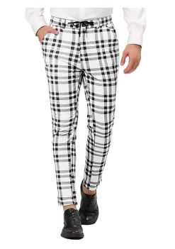 Top 10 🥰 Lars Amadeus Men's Business Plaid Pants Drawstring Checked 👗 Dress Trousers 😉 -Cheap Lars Amadeus Shop Belk 2517
