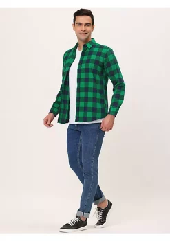 Hot Sale 🎉 Lars Amadeus Men's Plaid 👚 Shirt Casual Long Sleeve Button Down Checked 👗 Dress 👚 Shirts 🌟 -Cheap Lars Amadeus Shop Belk 2521