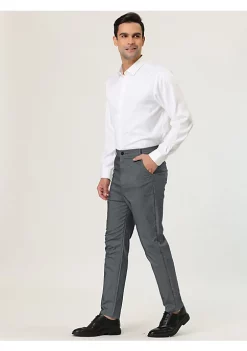 Coupon 🔔 Lars Amadeus Men's Skinny Trousers Solid Color Flat Front Pencil 👗 Dress Pants ✨ -Cheap Lars Amadeus Shop Belk 2535