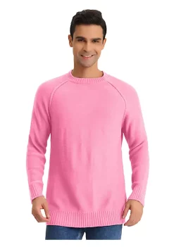 Brand new ⭐ Lars Amadeus Men's Round Neck Sweater Long Sleeves Raglan Knit Jumper Pullovers 👏 -Cheap Lars Amadeus Shop Belk 2556
