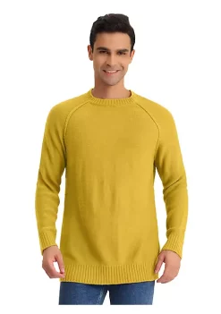 Brand new ⭐ Lars Amadeus Men's Round Neck Sweater Long Sleeves Raglan Knit Jumper Pullovers 👏 -Cheap Lars Amadeus Shop Belk 2559