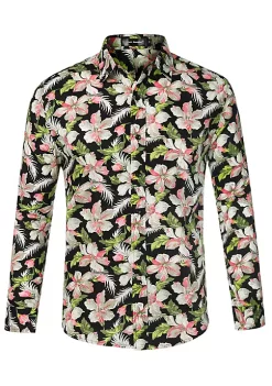 Cheapest 😍 Lars Amadeus Men's Floral 👗 Dress 👚 Shirts Long Sleeve Casual Button Down 👚 Shirts 👍 -Cheap Lars Amadeus Shop Belk 2569