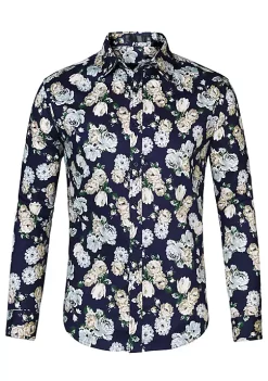 Cheapest 😍 Lars Amadeus Men's Floral 👗 Dress 👚 Shirts Long Sleeve Casual Button Down 👚 Shirts 👍 -Cheap Lars Amadeus Shop Belk 2572