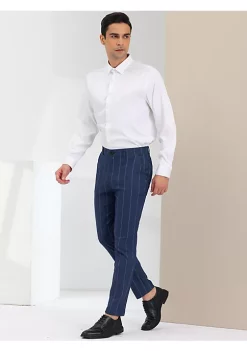 Discount 🛒 Lars Amadeus Men's Striped 👗 Dress Pants Slim Fit Prom Wedding Formal Trousers ⌛ -Cheap Lars Amadeus Shop Belk 2586