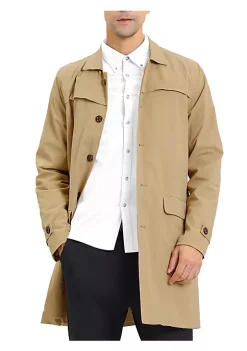 Cheap Lars Amadeus Shop 46 Wholesale โญ Lars Amadeus Men's Trench ๐งฅ Coat Single Breasted Button Down Jacket Long Overcoat ๐
