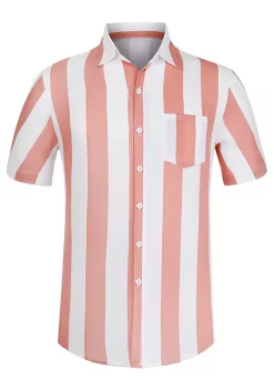 Budget 🧨 Lars Amadeus Men's ☀️ Summer Irregular Printed Camp Collar Short Sleeves Button Down Hawaiian 👚 Shirt 🔔 -Cheap Lars Amadeus Shop Belk 2660