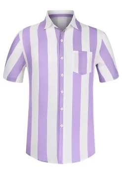 Budget 🧨 Lars Amadeus Men's ☀️ Summer Irregular Printed Camp Collar Short Sleeves Button Down Hawaiian 👚 Shirt 🔔 -Cheap Lars Amadeus Shop Belk 2665