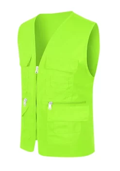 Best Sale ⌛ Lars Amadeus Men's Cargo Vest Lightweight Outdoor Safari Travel Fishing Vests with Multi-pockets ✔️ -Cheap Lars Amadeus Shop Belk 2674