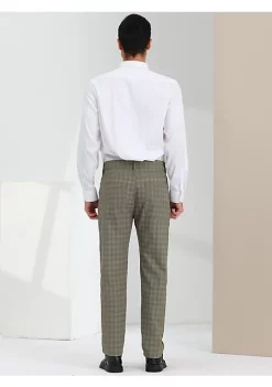 Best deal ⌛ Lars Amadeus Men's Plaid 👗 Dress Pants Stretch Slim Fit Flat Front Checked Trousers 😍 -Cheap Lars Amadeus Shop Belk 2710