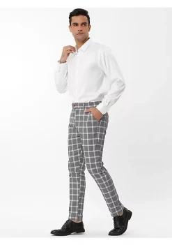 Cheapest 😍 Lars Amadeus Men's Plaid 👗 Dress Pants Casual Slim Fit Flat Front Business Checked Trousers 🤩 -Cheap Lars Amadeus Shop Belk 2726