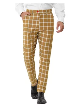 Cheapest 😍 Lars Amadeus Men's Plaid 👗 Dress Pants Casual Slim Fit Flat Front Business Checked Trousers 🤩 -Cheap Lars Amadeus Shop Belk 2729