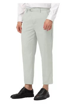 Coupon 🔥 Lars Amadeus Men's Cropped 👗 Dress Pants Flat Front Solid Ankle-Length Trousers ⌛ -Cheap Lars Amadeus Shop Belk 2742