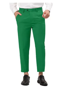 Coupon 🔥 Lars Amadeus Men's Cropped 👗 Dress Pants Flat Front Solid Ankle-Length Trousers ⌛ -Cheap Lars Amadeus Shop Belk 2744