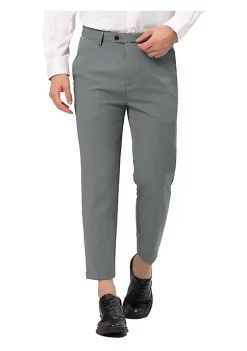 Coupon 🔥 Lars Amadeus Men's Cropped 👗 Dress Pants Flat Front Solid Ankle-Length Trousers ⌛ -Cheap Lars Amadeus Shop Belk 2745