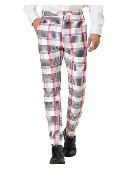Top 10 ❤️ Lars Amadeus Men's 👗 Dress Plaid Pants Regular Fit Business Pencil Checked Trousers 🎁 -Cheap Lars Amadeus Shop Belk 2756