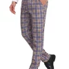 Discount 👏 Lars Amadeus Men's Plaid 👗 Dress Pants Regular Fit Formal Business Checked Trousers 👍