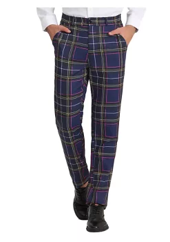 Discount 👏 Lars Amadeus Men's Plaid 👗 Dress Pants Regular Fit Formal Business Checked Trousers 👍 -Cheap Lars Amadeus Shop Belk 2763