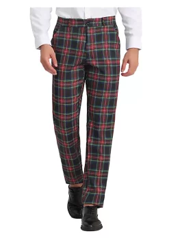 Discount 👏 Lars Amadeus Men's Plaid 👗 Dress Pants Regular Fit Formal Business Checked Trousers 👍 -Cheap Lars Amadeus Shop Belk 2772