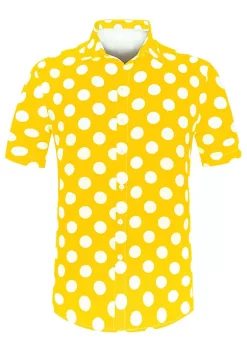 Cheap 🔔 Lars Amadeus Men's ☀️ Summer Polka Dots 👕 Shirt Button Down Short Sleeves Pattern Hawaiian 👕 Shirts 👏 -Cheap Lars Amadeus Shop Belk 2781