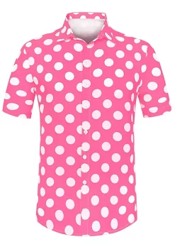 Cheap 🔔 Lars Amadeus Men's ☀️ Summer Polka Dots 👕 Shirt Button Down Short Sleeves Pattern Hawaiian 👕 Shirts 👏 -Cheap Lars Amadeus Shop Belk 2782